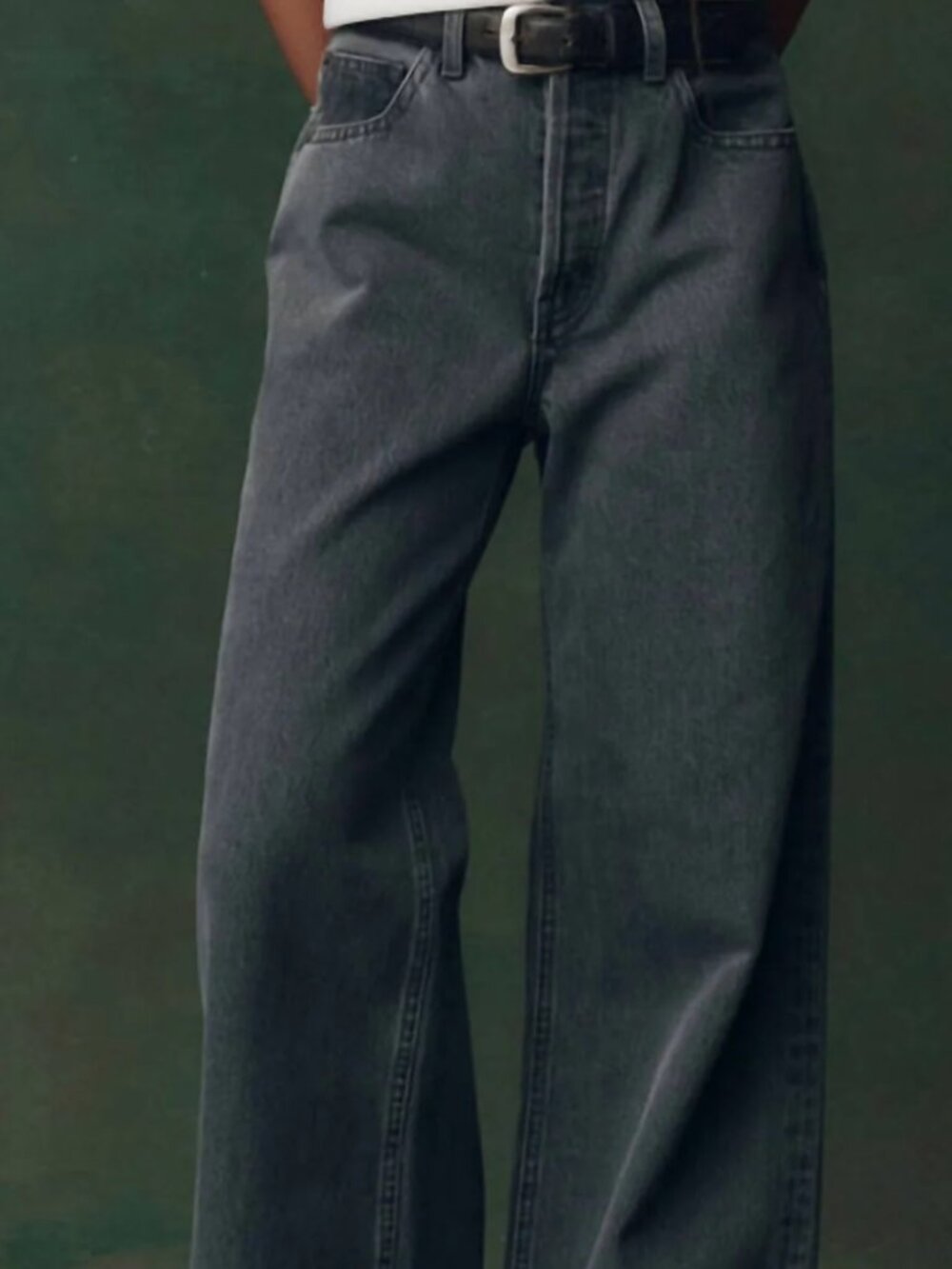 The Great Slouch Wide Leg Jeans – Gray – Size 27